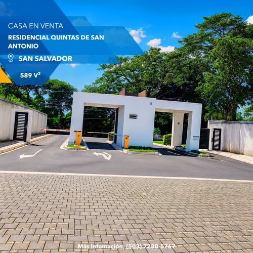 En venta casa en residencial Quintas de San Antonio, Clúster 1, San Salvador, El Salvador