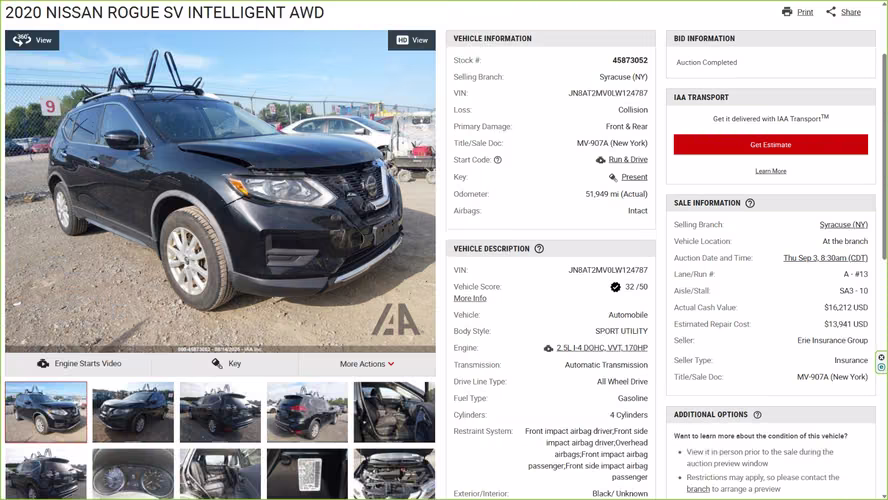 NISSAN ROGUE SV 2020 AWD - Imagen 3
