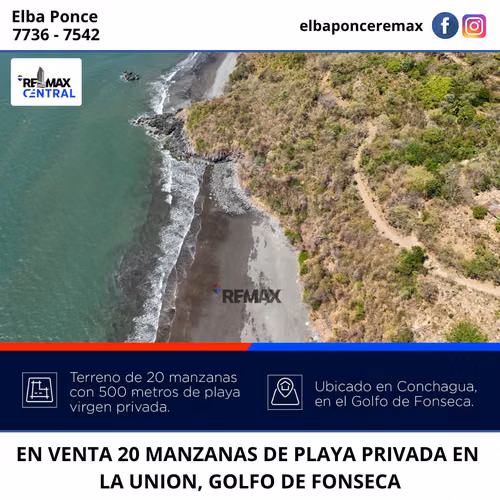 EN VENTA 20 MANZANAS DE PLAYA PRIVADA EN LA UNION, GOLFO DE FONSECA - Imagen 4