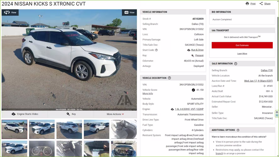 NISSAN KICKS S 2024