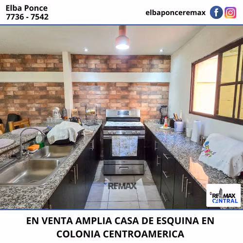 EN VENTA AMPLIA CASA DE ESQUINA EN COLONIA CENTROAMERICA - Imagen 4