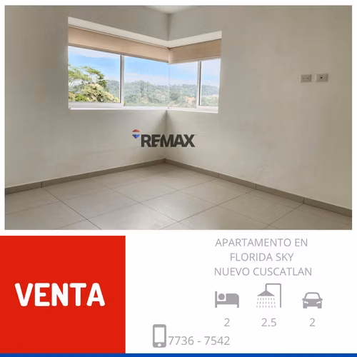 APARTAMENTO EN VENTA EN TORRE SKY 2, LA FLORIDA, NUEVO CUSCATLAN