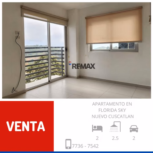 APARTAMENTO EN VENTA EN TORRE SKY 2, LA FLORIDA, NUEVO CUSCATLAN