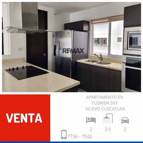 APARTAMENTO EN VENTA EN TORRE SKY 2, LA FLORIDA, NUEVO CUSCATLAN