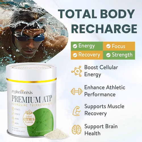 Suplemento en polvo de ATP, trifosfato de adenosina,– Apoyo mitocondrial con D-ribosa, creatina, HMB y vitaminas B – Fuerza, recuperación y músculo - Imagen 3