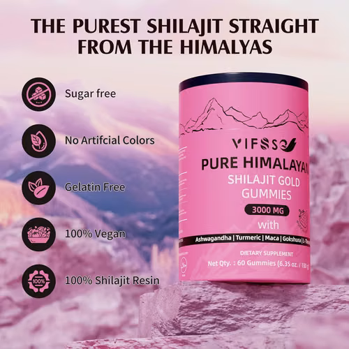 Gomitas Shilajit, 3000 mg de Shilajit puro orgánico del Himalaya con Ashwagandha