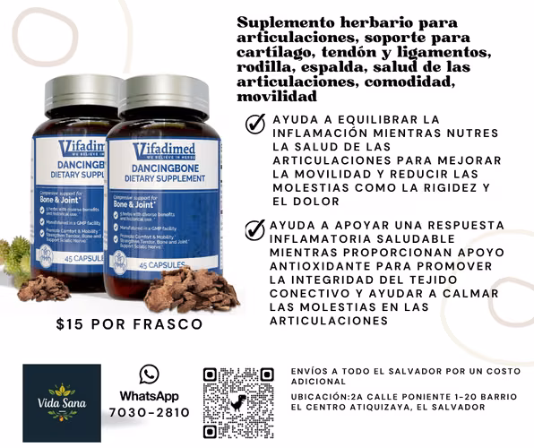 Suplemento herbario para articulaciones, soporte para cartílago, tendón y ligamentos, rodilla, espalda, salud de las articulaciones