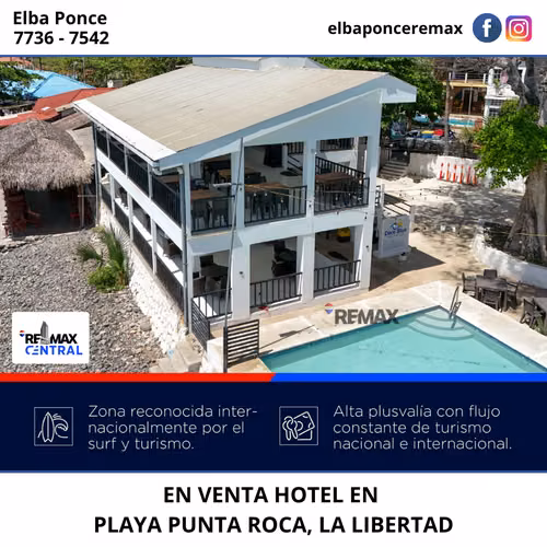 HOTEL EN VENTA EN PLAYA PUNTA ROCA, SURF CITY, LA LIBERTAD
