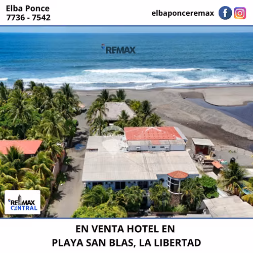 HOTEL EN VENTA EN PLAYA SAN BLAS, SURF CITY, LA LIBERTAD