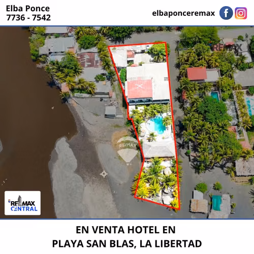 HOTEL EN VENTA EN PLAYA SAN BLAS, SURF CITY, LA LIBERTAD