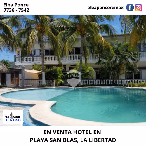 HOTEL EN VENTA EN PLAYA SAN BLAS, SURF CITY, LA LIBERTAD