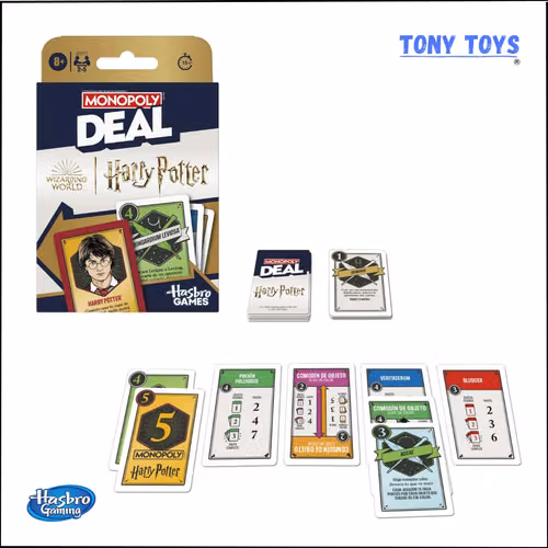 Monopoly Deal (SPANISH): Harry Potter's card game, 124; 2 to 5 players.