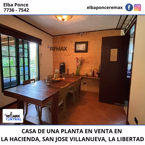 CASA DE UNA PLANTA EN VENTA EN LA HACIENDA, SAN JOSE VILLANUEVA