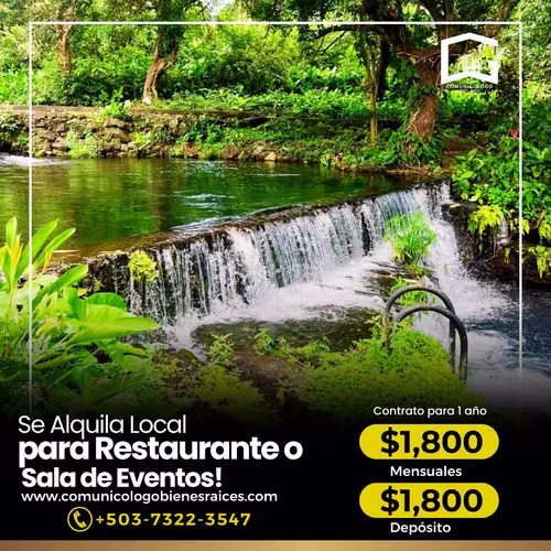 Se Alquila Local para restaurante o sala de eventos en Izalco Sonsonate por Atecozol - Imagen 6
