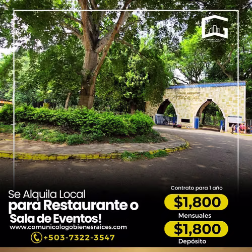 Se Alquila Local para restaurante o sala de eventos en Izalco Sonsonate por Atecozol - Imagen 5