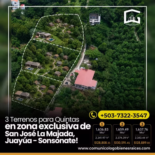 3 Terrenos para quintas en zona exclusiva de Juayua Sonsonate - Imagen 4