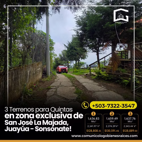 3 Terrenos para quintas en zona exclusiva de Juayua Sonsonate - Imagen 6