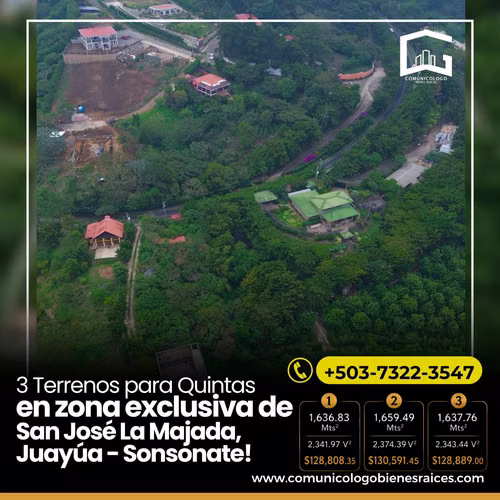 3 Terrenos para quintas en zona exclusiva de Juayua Sonsonate - Imagen 7
