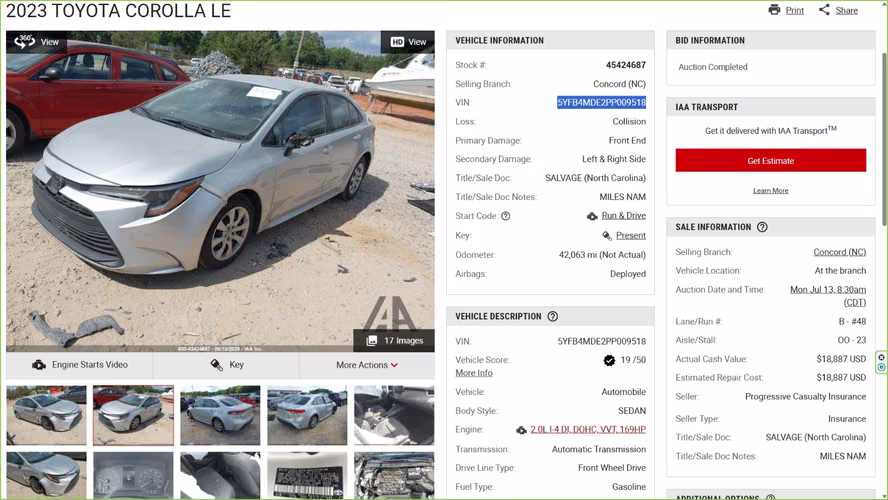 TOYOTA COROLLA LE 2022 - Imagen 2