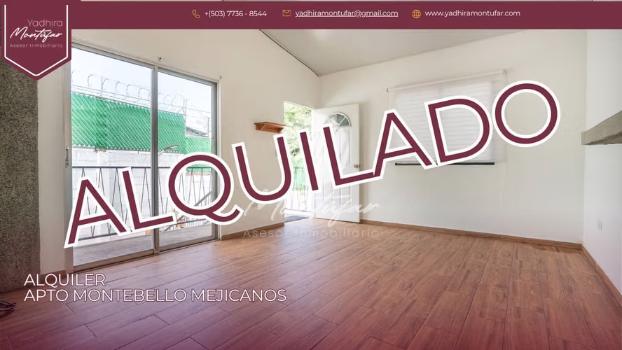 APARTAMENTO EN MONTEBELLO MEJICANOS EN ALQUILER