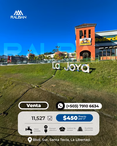 Venta de Terreno para Construcción de Bodegas, Blvd. Sur. Sta. Tecla.