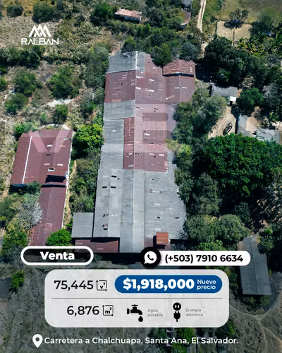 Venta de Terreno para Uso Comercial o Residencial, Chalchuapa, Sta. Ana.