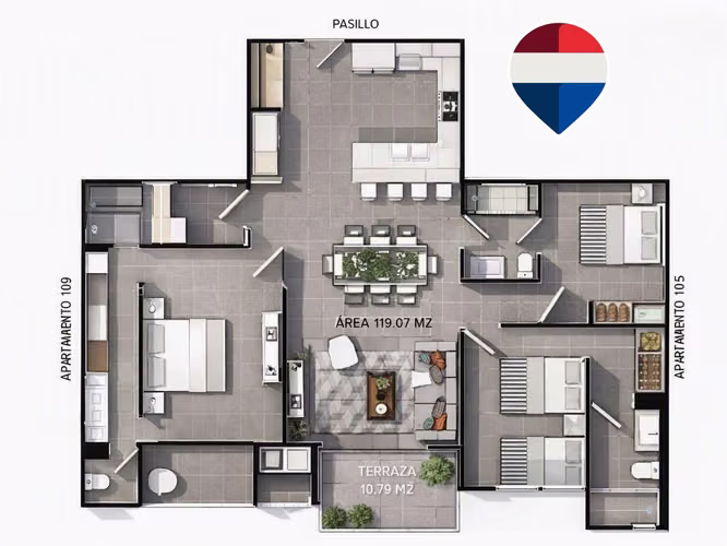 ALTURAS DEL BOSQUE | APARTAMENTO EN VENTA | 3 HAB | CON VISTA