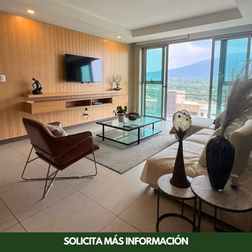 Apartamento Full Amueblado en Piso Alto con Vista al Volcán | 138 Msts de Lujo y Confort