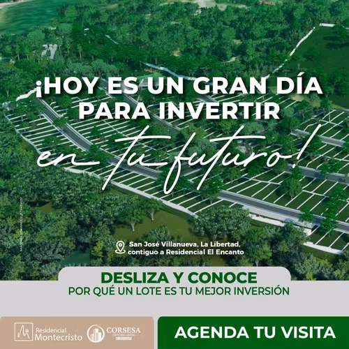 Residencial Montecristo LOTES EN VENTA– Vive rodeado de naturaleza en san José Villanueva - Imagen 2