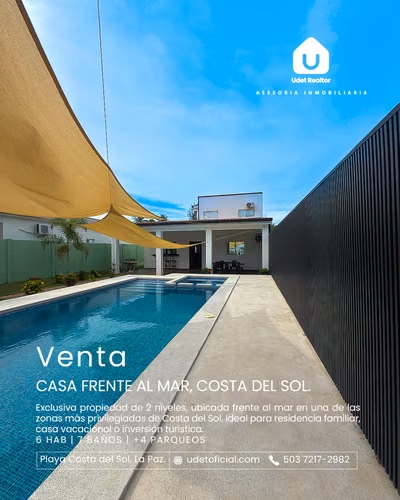 Casa de playa frente al mar, Costa del Sol.