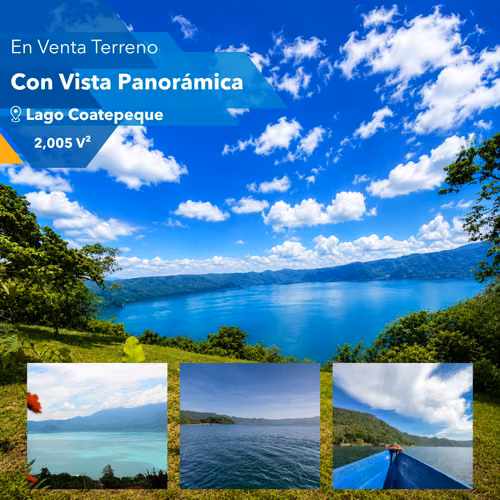 FOR SALE 2,005 V ² WITH VIEW TO THE COATEPEQUE LAKE