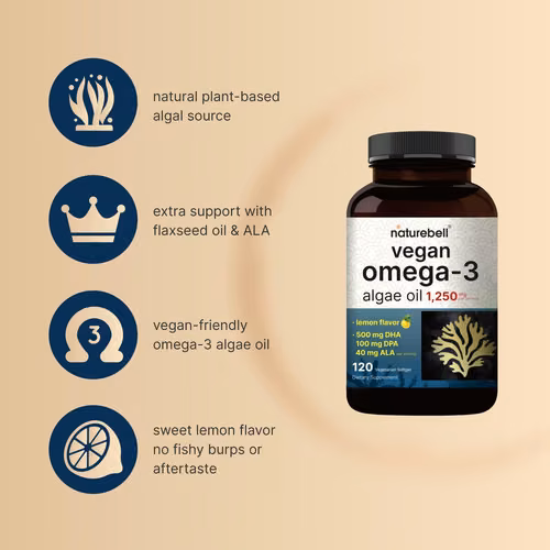 Suplemento vegano de aceite de algas Omega 3 - Imagen 3