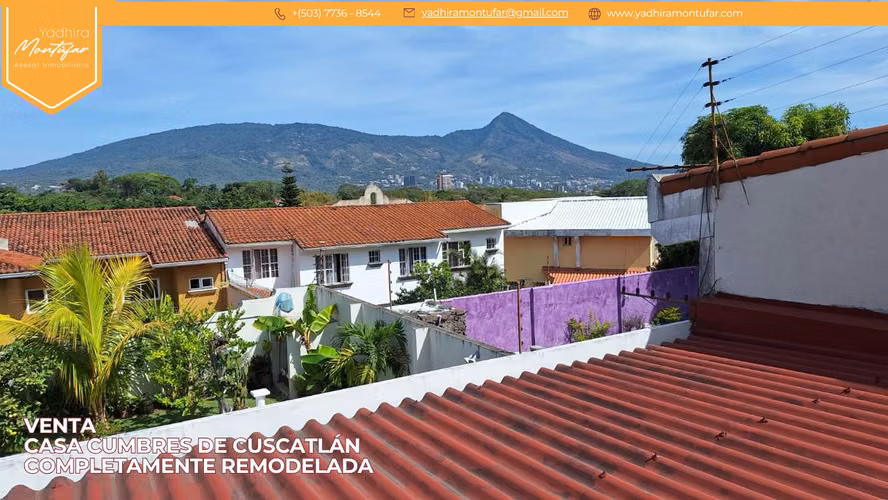 VENTA CASA EN CUMBRES DE CUSCATLÁN COMPLETAMENTE REMODELADA