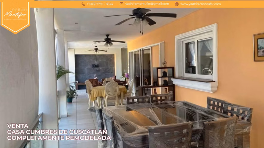 VENTA CASA EN CUMBRES DE CUSCATLÁN COMPLETAMENTE REMODELADA