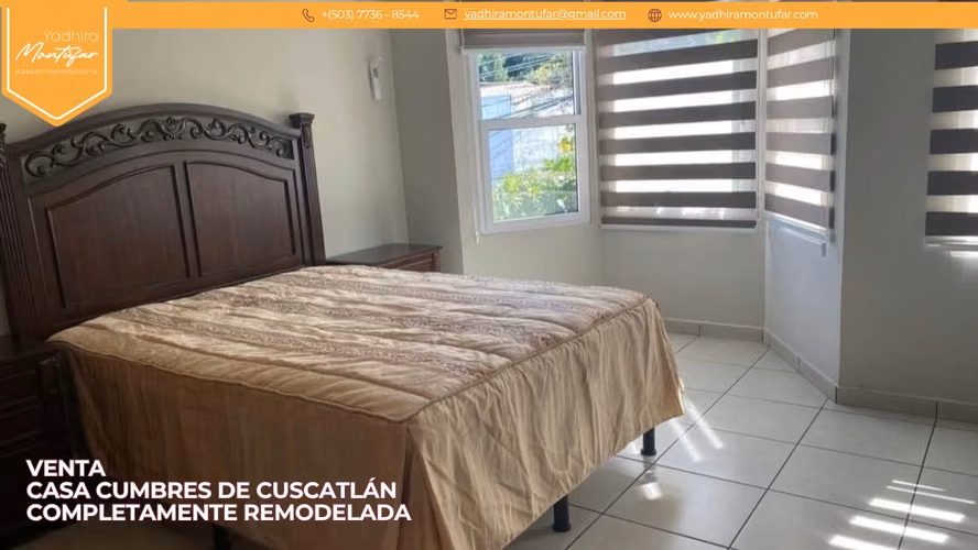 VENTA CASA EN CUMBRES DE CUSCATLÁN COMPLETAMENTE REMODELADA