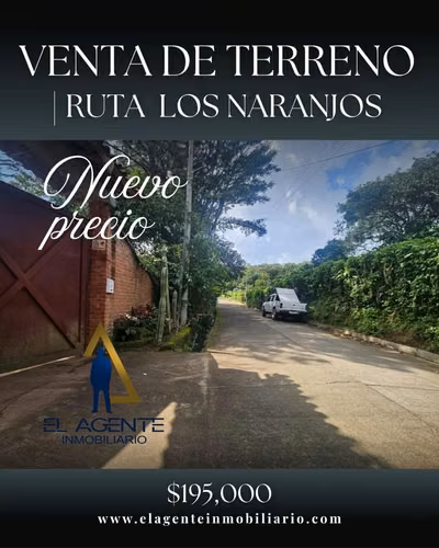 Venta de bonito terreno en San José La Majada Ruta Los Naranjos