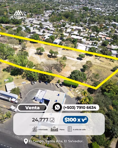 Venta de Terreno Plano para Uso Mixto, El Congo, Santa Ana, El Salvador - Imagen 2