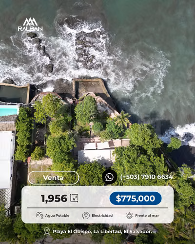 Venta de Terreno de Playa con Construcciones frente al mar, El Obispo. - Imagen 2