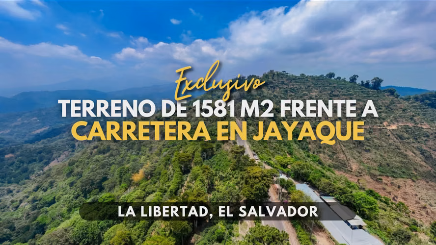 Terreno de 1581 m2 en Jayaque frente a carretera