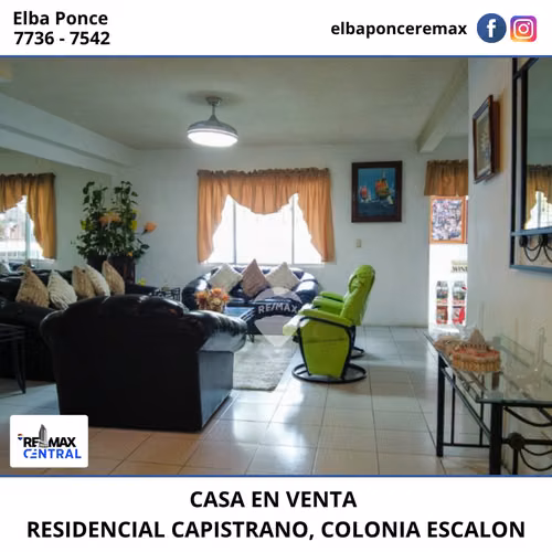 CASA EN VENTA EN RESIDENCIAL CAPISTRANO, COLONIA ESCALON