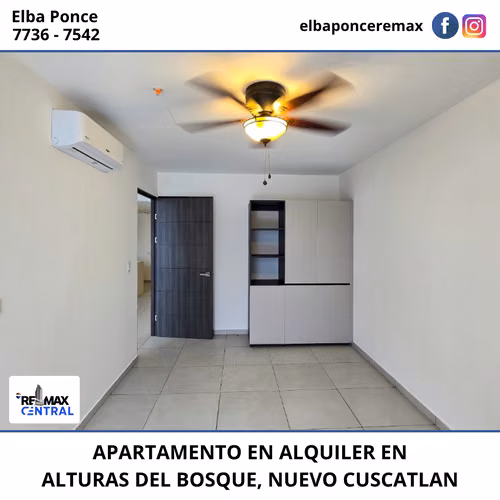 APARTAMENTO EN ALQUILER EN ALTURAS DEL BOSQUE, NUEVO CUSCATLAN