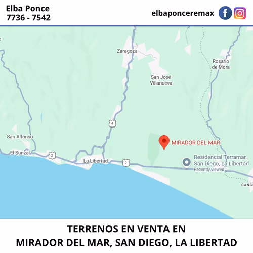 TERRENOS EN VENTA EN MIRADOR DEL MAR, SAN DIEGO, LA LIBERTAD, SURF CITY - Imagen 2