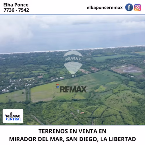 TERRENOS EN VENTA EN MIRADOR DEL MAR, SAN DIEGO, LA LIBERTAD, SURF CITY