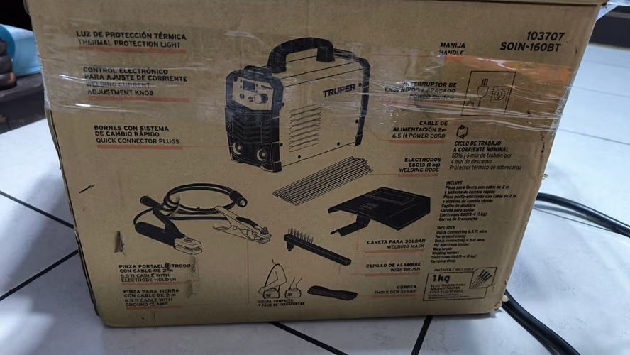 Soldador Inversora Inverter TRUPER 160 AMP NUEVO combo Accesorios - Imagen 6