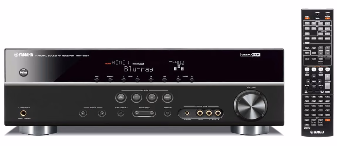 YAMAHA amplificador power 240 Watts HDMI salidas, control y antena original DTS, Dolby, 5.1 TEATRO