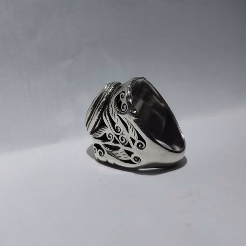 Ring cast into clay.