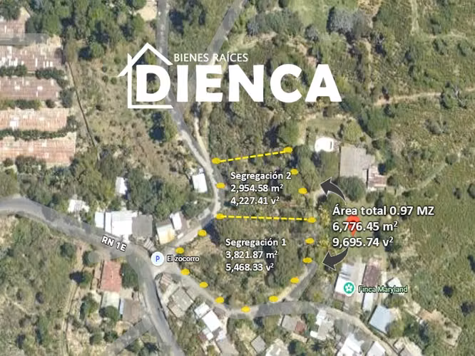 TERRENO EN SAN MARTIN CANTON LAS DELICIAS CALLE A SAN JOSE PRIMERO CON VISTA A LA CIUDAD A 900 MSNM