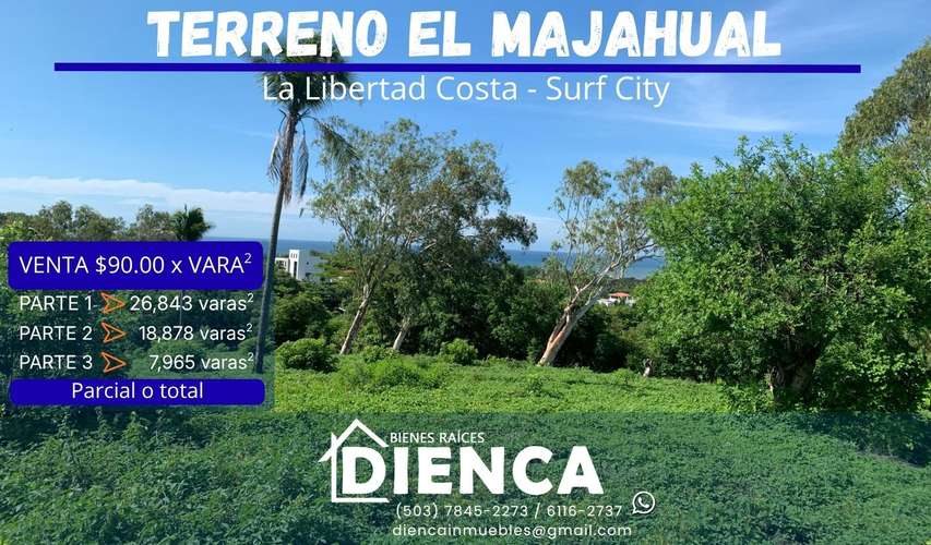 TERRENO CANTÓN EL MAJAHUAL, FORMADO EN 3 PARTES, ACCESO FRENTE A SAN BLAS, INVERSION DESARROLLO INMOBILIARIO, SURF CITY