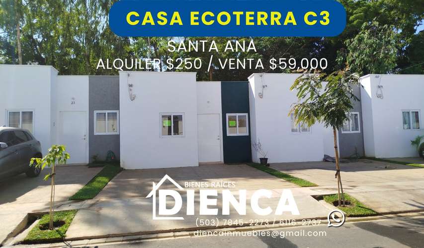 CASA NUEVA EN ECOTERRA MAQUILISHUAT CLUSTER 3, SANTA ANA, EN VENTA O ALQUILER, CALLE A CHALCHUAPA, CERCA DE LAS RAMBLAS