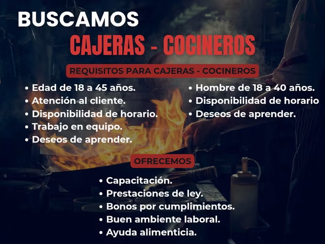 CAJERAS Y COCINEROS